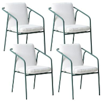 ASCIANO   Tuinstoel set van 4   Groen   Metaal/Aluminium
