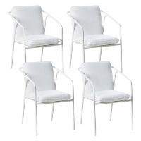 ASCIANO   Tuinstoel set van 4   Wit   Metaal/Aluminium