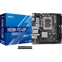 ASRock H610M ITX/eDP moederbord Gb LAN, WLAN, BT, Sound