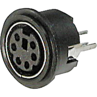 ASSMANN WSW A DIO TOP/06 Miniatuur DIN connector Bus, inbouw verticaal Aantal polen: 6 Zwart 1 stuk(s)