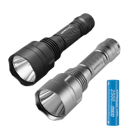 Astrolux® C8 SST40 2200LM 7/4 modi A6 Driver Tactische LED zaklamp + 1 stuks Astrolux® E1825 2500 mAh 18A 3,7V 18650 Li 