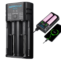 Astrolux® MC02 2 in1 USB Opladen Mini Batterijlader Draagbare Mobiele Telefoon Power Bank Huidige Optionele Lader Voor 1