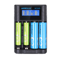 Astrolux® NC04S Inteligente 4 Slot LCD Batterijlader Mix opladen van AA/AAA Lithium & NiMH batterijen voor zaklampen, RC
