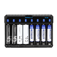 Astrolux® NC08 8 Slot Intelligent Type C 2A Oplader Voor 1,2V Ni MH/Ni Cd AA AAA 1,5V Li ion 14500 10440 Oplaadbare Batt