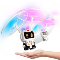 Astronauten Vliegende Speelgoedrobot Handgestuurde Vliegende Speelgoed Magische Ledverlichting Controller Mini Vliegend