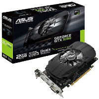 Asus Videokaart Nvidia GeForce GTX1050 Phoenix 2 GB GDDR5 RAM PCIe x16 HDMI, DVI, DisplayPort