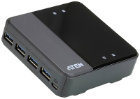 ATEN US3344 4 poorten USB 3.2 Gen 1 schakelaar (USB 3.0) Zwart