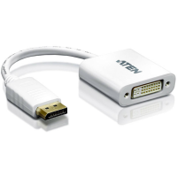 ATEN VC965 AT DisplayPort / DVI Adapter [1x DisplayPort stekker   1x DVI bus 24+5 polig] Wit 10.00 Cm