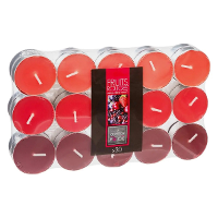 Geurkaars waxine/theelichtjes   30x stuks   Rood fruit   3,5 branduren