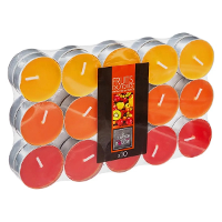 Geurkaars waxine/theelichtjes   30x stuks   Tropisch fruit   3,5 branduren