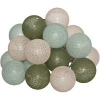 Atmosphera Lichtslinger   20 verlichte balletjes   6 cm   multi kleuren   435 cm   stekker