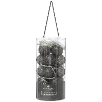 Atmosphera Lichtslinger   20 verlichte balletjes   6 cm   zwart   435 cm   stekker