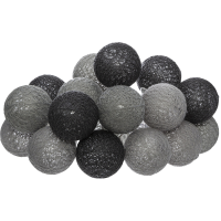 Lichtslinger/lichtsnoer met 16 decoratieve verlichte balletjes 3.5 Cm   multi kleur mix   255 cm   b