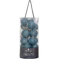 Lichtslinger/lichtsnoer met 20 decoratieve verlichte balletjes   blauw   435 cm   stekker