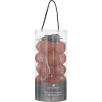 Lichtslinger/lichtsnoer met 20 decoratieve verlichte balletjes   terracotta   435 cm   stekker