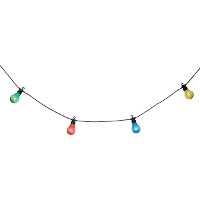 Atmosphera Solar tuin feestlampjes snoer   kunststof   gekleurd   490 cm   buiten   Led licht