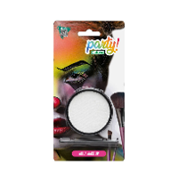 Atosa Aqua grimeer schmink met kwastje   wit   12 gram   carnaval/verkleed thema