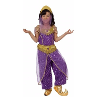 Arabische prinses Hafida carnaval verkleedkleding kostuum   meisjes   paars   1001 nacht