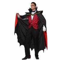 Atosa Carnaval/Halloween Vampier verkleedkleding kostuum voor heren   cape/blouse/broek