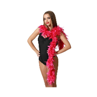 Carnaval verkleed boa met veren   fuchsia   180 cm   45 gram   Glitter and Glamour