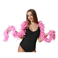 Carnaval verkleed boa met veren   roze   180 cm   45 gram   Glitter and Glamour