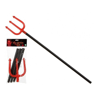 Duivel drietand   zwart/rood   105 cm   Duivelsvork   Halloween/horror verkleedaccessoires
