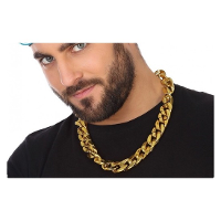 Gouden schakelketting   hiphop   rapper   Pimp carnaval verkleed accessoires