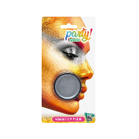 Atosa grimeer schmink metallic   zilver   7 gram   carnaval/verkleed thema