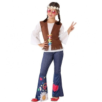 Hippie/Flower Power kostuum   meisjes   verkleedkleding jaren 60  sixties Carnavalskleding