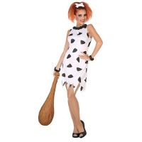 Holbewoonster Wilma kostuum   dames   verkleedkleding   cavewoman jurk