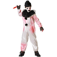 Horror Clown verkleed kostuum Pierrot   zwart/wit   voor kinderen   mime speler