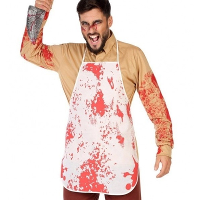 Horror/slachter schort met bloed voor volwassenen   Halloween verkleed accessoires