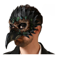 Kraai of Raaf dieren verkleedmasker   vogel   volwassenen   Halloween   carnaval   zwart