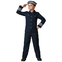 Matroos/zeeman verkleed kostuum   blauw   voor kinderen   3 delig