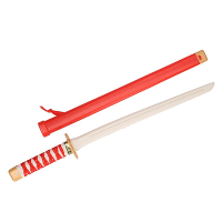 Ninja vechters zwaard   verkleed wapen   rood   65 cm   speelgoed zwaarden