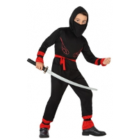 Atosa Ninja verkleedkleding kostuum   voor jongens   carnaval   zwart