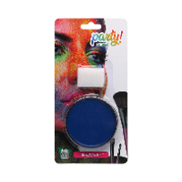 Atosa OIL grimeer schmink met sponsje   blauw   6 gram   carnaval/verkleed thema