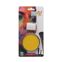 Atosa OIL grimeer schmink met sponsje   geel   6 gram   carnaval/verkleed thema