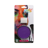 Atosa OIL grimeer schmink met sponsje   paars   6 gram   carnaval/verkleed thema
