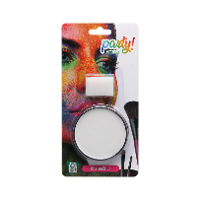Atosa OIL grimeer schmink met sponsje   wit   6 gram   carnaval/verkleed thema