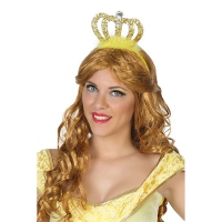 Atosa Prinses/koningin verkleed diadeem   goud kroon   Carnaval/themafeest