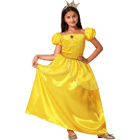 Prinsessen verkleed jurk   geel   luxe prinsessenjurk   voor kinderen