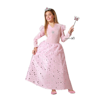 Prinsessen verkleed jurk luxe   roze   met sterren   Fee/prinses   voor kinderen