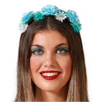 Verkleed haarband/hoofdband met bloemen krans   meisjes/dames   prinses/hippie/flower power/cosplay