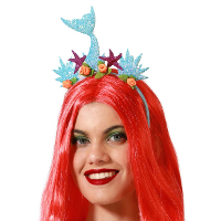 Verkleed haarband/hoofdband met maritieme artikelen   meisjes/dames   zeemeermin   Ariel