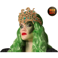 Verkleed haarband/hoofdband met Snakes   goud   meisjes/dames   Evil queen/Halloween/Medusa