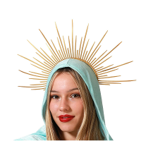 Verkleed haarband/hoofdband met spikes   goud   meisjes/dames   Evil queen/Halloween/Medusa