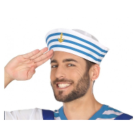 Verkleed hoedje matroos   volwassenen   lichtblauw   polyester   marine/sailor