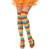 Atosa verkleed kousen   polyester   clown/carnaval   met antislip rand   mt 38/42