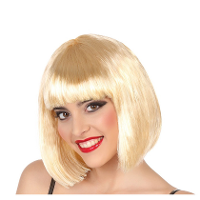 Verkleed pruik dames Bobby Jean   Blond   half lang haar   Bob line/Seventies/Eighties/Prinses